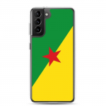 Coque T&eacute;l&eacute;phone &ndash; Samsung &ndash; Galaxy S21 Ultra &ndash; Drapeau Guyane &ndash; Supp &ndash; Mitmev&auml;rviline