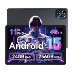 BESTTAB 2025 W90 11-tolline tahvelarvuti Android 15, 24 GB RAM 256 GB m&auml;lu(2TB TF),Suur laiekraan L1, kaheksatuumaline T615, 8000 mAh, 5G WiFi, 4G LET, 18W 24+256 hall