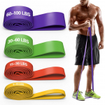 Fitnessi kummid, 4 tk komplektis, Takistuskummid, Venitusabi, Kaasaskantav treening, Lihastreening, F&uuml;sioteraapia, Treeningkummid treeninguks