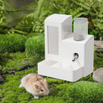 3 in 1 Hamster Automatic Feeder Container Accessories Bowl Feeding Station Dispenser for Ferrets Blue 80ml Bottle