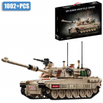 S&otilde;jav&auml;e II maailmas&otilde;ja MOC Leopard 2A7 armee peamine lahingutank s&otilde;durid ehitusklotsid tellised M1 T90M tankikomplekt lastele poistele kingitused