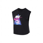 Nike T&auml;hestikuga Prinditud Hingav Varrukateta Tanktop Naistele Must FD1215-010 XS