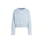 Adidas Kolme triibuga v&auml;rviplokkide loose fit &uuml;mmarguse kaelusega sviiter Naiste topid Hele-sinine IL3056 XL