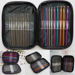 22pcs/Set Crochet Hooks Needles Stitches Knitting Craft Case Crochet agulha set Weaving Tools Sewing Tools