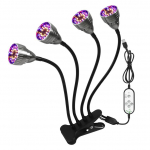 DC5V USB LED taimekasvatusvalgusti 4pealine lill Punane sinine tuli f&uuml;tolambid Taimer veekindel lauaklamber Phyto lambid lillede kasvukast 4 Head