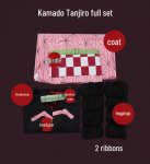 Demon Slayer Cosplay: Tanjiro, Nezuko, Zenitsu, Giyu, Shinobu - Saadaval n&uuml;&uuml;d Double Extra Large