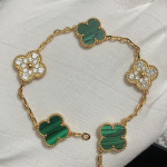 Uus versioon Neljaleheline ristik Viie &otilde;iega k&auml;ev&otilde;ru Naturaalne punane ahhaat Valge p&auml;rlmutter K&auml;ev&otilde;ru Naiste laserk&auml;ev&otilde;ru V Gold