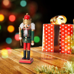 Christmas Decorative Nutcracker Figurine Seasonal Decor 25 cm Crafts for Centerpiece Style A