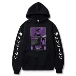 Jaapani Anime Saagimees Reze Tr&uuml;kitud Kapuutsiga Meeste Naiste Vintage Kapuutsid Levinud Streetwear Harajuku Unisex Dressipluusi Topid M black
