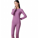 Yiershuang Women's 7A Anti-Mite Cashmere Silk Blend Thermal Set L