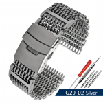 Kvaliteetne kellarihm Seiko Water Ghost Canned Mountain Abalone jaoks, metallist rihm, Milano v&otilde;rk k&auml;ev&otilde;ru 20 22 24mm 24mm
