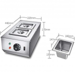 600W Elektriline Automaatne &Scaron;okolaadisoojendaja 2 mahutit Roostevaba teras Vedeliku soojendaja &Scaron;okolaadi karastusmasin Sulatuspott