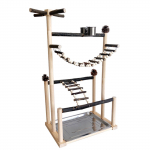 Interaktiivne papagoi ronimispark P&ouml;&ouml;rlev pulk Treeningkiik Looduslikud oksad Suurte lindude treenimiseks