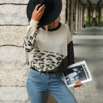 Naiste Riietus Mood Vabaaja Topid S&auml;rgid Vintage Mood Elegantne Vabaaja S&uuml;gis Naiste V&auml;rviblokk Pikkade Varrukatega &Otilde;&otilde;nes Kampsun L khaki