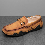 S&uuml;gisesed meeste vabaajajalatsid Vintage Slip on Loafer Kingad Madala otsaga &uuml;mara varbaga Mood meeste nahast kingad 46 pruun