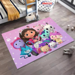 Disney Gabbysi nukumaja vaip, vaip elutuppa magamistuppa, diivanile k&ouml;&ouml;ki uksematt dekoratiivmatt, laste libisemiskindel p&otilde;randakate vastupidav matt, kingitus 60*90cm