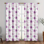 2 tk lillamustriga koomiksilikud tr&uuml;kitud kardinad, pol&uuml;esterkangas, masinpestavad, sobivad magamistuppa ja elutuppa 53x116cm &2pc