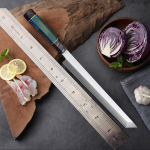 Sashimi nuga &uuml;he teraga 10Cr15MoV terasest kokak&auml;&auml;rid kalal&otilde;ikur liha singi sushi Jaapani k&ouml;&ouml;ginoad toiduvalmistamisvahendid 27cm Blade