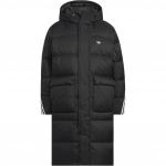 Adidas Originals S&uuml;gis/Talv 25 Pikk Puhvjakk Kolm Triipu Soe L&otilde;tv Pardi Udusulega Kapuutsiga T&otilde;mblukuga Pikk Puhvjakk Unisex &Uuml;ler&otilde;ivad KC2564 L