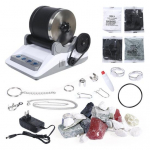 Elektriline Kivi Poleerimiskomplekt Loodusliku Kivi Lihvimispulbri Tarvikutega DIY Lapsed T&auml;iskasvanud Eemaldatav Kivilihvimismasin V&auml;ikelapsed STEM Hariduslik US Plug