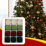 12 Decorative Christmas Baubles to Hang in The Living Room Four Color