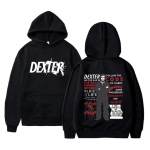 TV Play Dexter Morgan Huppar Mehed Naised Vintage Populaarne Huppar Meeste Mood Vabaaja Puuvill Puuvillane Huppariga Spordir&otilde;ivad 2XL black