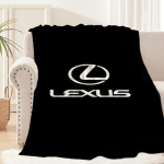 L-Lexus-ES Lahe logoga autotekk Diivani tekk Reisimine Kodu Piknik Flanellist Tekk S&uuml;nnip&auml;evakingitus Soe Mugav 30x40in white