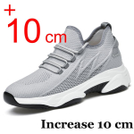 Meeste tossud Vabaaja k&otilde;rgendavad kingad 8cm k&otilde;rguse suurendavad kingad meestele Suvine hingav 6cm liftkingad 10cm sisetald pikemaks 40 gray