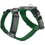 Harnais pour chien HUNTER Maldon vert fonc&eacute;/gris - R&eacute;glable et r&eacute;fl&eacute;chissant hall