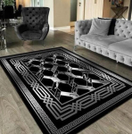 Marmorimustriga vaip Ala vaip Must vaip Elutoa vaip T&uuml;rgi vaip libisemiskindel kergesti puhastatav vaip P&otilde;randavaip Luksuslik kodu sisustusvaip 80x120cm gray
