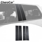 for 09-14 Ford F150 Window Center Pillar Posts Cover Trim Stickers Carbon Fiber