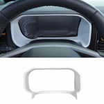 For + Ford Bronco Console Dashboard trument Screen Meter Trim Cover White