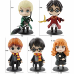 7-9cm 3tk/10tk Harryy Q stiilis Potter Posket Hermione Ron Hedwig Vin&uuml;&uuml;lkuju M&auml;nguasi Koogikaunistus Autokujundus PVC Nukk Kingitused M&auml;nguasjad black