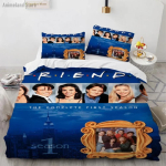 3 tk F-Friends TV-filmi voodipesukomplekt Tekikatted Padjap&uuml;&uuml;rid &Uuml;he-, Kahekohaline, Twin, T&auml;ism&otilde;&otilde;dus, Queen, King Suurused Magamistoa Dekooriks Duvet Cover Set&EU Twin(135x200cm)