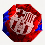 1 tk FC Barcelona Automaatselt Avatav/Suletav Kokkupandav Kaasaskantav Vihmavari 8-ribilise konstruktsiooniga Naistele/Meestele, Aastaringselt Kasutamiseks a0901116