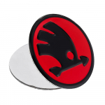 43/44mm alumiiniumisulamist auto rooliratta embleem Skoda Rapid Spaceback Octavia Superb Rapid Fabia jaoks, auto siseosade tarvikud A-Red
