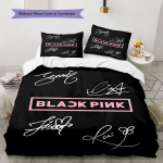 Blackpinki mustriga voodipesu, Tekikomplekt Tekikate Padjap&uuml;&uuml;r Kodu S&uuml;nnip&auml;evakingitus (1 * tekikott + 2 * padjap&uuml;&uuml;ri, ilma s&uuml;damikuta) 135x200cm