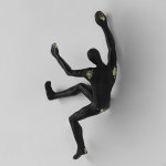 1 Piece Nordic Modern Resin Sculpture Creative Climbing Man Wall Sculptures for art home Decor, 13x9x22cm