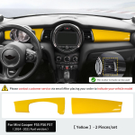 Auto armatuurlaua dekoratiivne kest ABS-nahast Mini Cooper F55 F56 F57 2014- jaoks Keskkonsooli dekoratiivne kest Autotarvikud