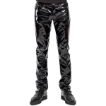 Must Wet Look Lateks Meeste P&uuml;ksid Vedelad p&uuml;ksid Meestele Mootorratta nahkp&uuml;ksid Rock Style P&uuml;ksid L must