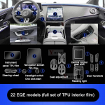 Mercedes Benz EQE jaoks - L&auml;bipaistev TPU kile Auto sisekujunduse kleebis Keskpaneel K&auml;igukangi Navigatsioon Left Hand Drive