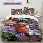 DRAGON BALL Muster Voodipesu, Tekikomplekt Tekikate Padjap&uuml;&uuml;r Kodu S&uuml;nnip&auml;evakingitus (1 * tekikott + 2 * padjap&uuml;&uuml;ri, ilma s&uuml;damikuta) 135x200cm black