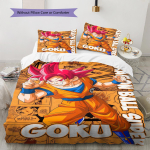 Son Goku mustriga voodipesu, Tekikomplekt Tekikate Padjap&uuml;&uuml;r Kodu S&uuml;nnip&auml;evakingitus (1 * tekikott + 2 * padjap&uuml;&uuml;ri, ilma s&uuml;damikuta) 135x200cm