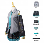 Anime Vocaloid Miku Cosplay kost&uuml;&uuml;m Parukas Kleit Kawaii Cosplay Kost&uuml;&uuml;mid Halloweeni karnevalipeokost&uuml;&uuml;mid XXL