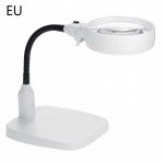 10X Luupplamp Luup Valguse ja Alusega K&auml;ed Vabad Luup 6 LED-valgusega &Uuml;hilduv T&ouml;&ouml;ks, Lugemiseks