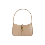 Saint Laurent Ysl Le5A7 Kuldne Logo Klassikaline Konksuga Kinnitus Disain Sile Veisenahast Hobo Kott Naiste kotid Tumebeež 710318-2R20W-2721 Box(Basic Set+Box)