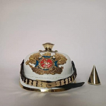 Valge saksa Pickelhaube naelkiiver Nahast Pickelhaube Keiserlik Preisi kiiver