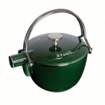 Th&eacute;i&egrave;re / Bouilloire - Staub - 1650085 - Fonte &eacute;maill&eacute;e - Couleur Basilic - 1,15 L