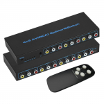 RCA L&uuml;liti 4x3 RCA 4 3 1080P AV &Uuml;hilduv DVD Kaamera Video ja IR Kaugjuhtimispuldiga L&uuml;liti, L&uuml;liti, Jaotaja, Sisendid, V&auml;ljundid, 60Hz, must
