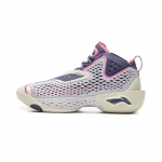 Li Ning BadFive 5 Slip Resistant, Abrasion Resistant, Breathable, Rebound Grip Mid top Basketball Shoes Men's White ABFV025-9 40